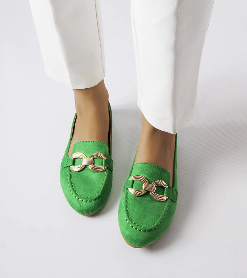 Czarne balerinki z eko-zamszu