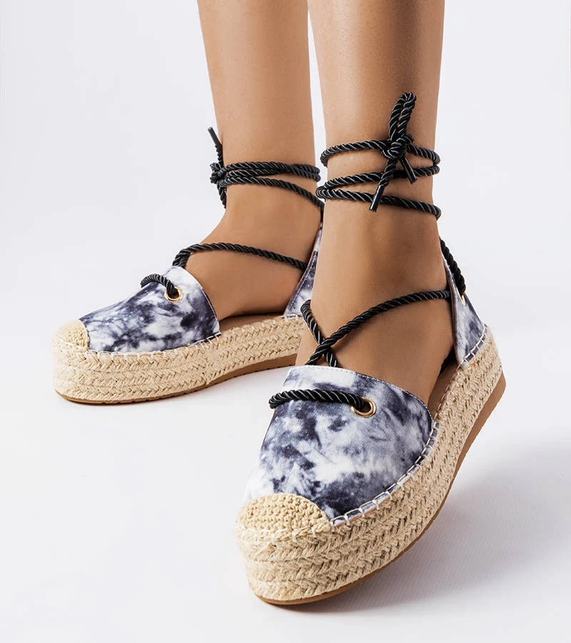 Hers Wiązanie espadryle na platformie