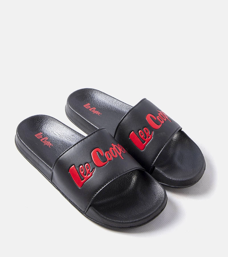 Czarne gumowe klapki Lee Cooper LCW-23-42-1730M