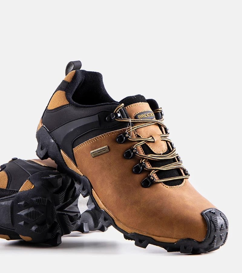 Brązowe ocieplane trapery męskie