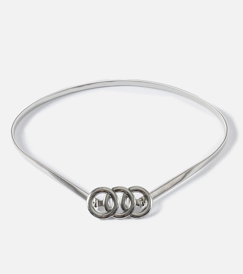 Srebrny elastyczny pasek