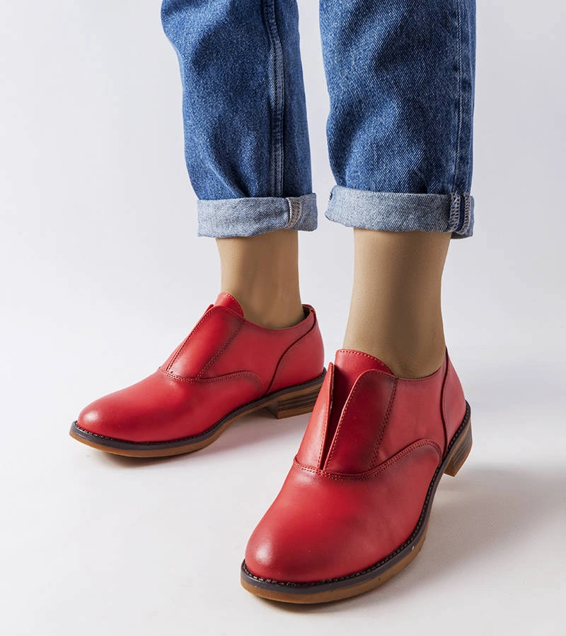 Różowe eleganckie półbuty z ekoskóry