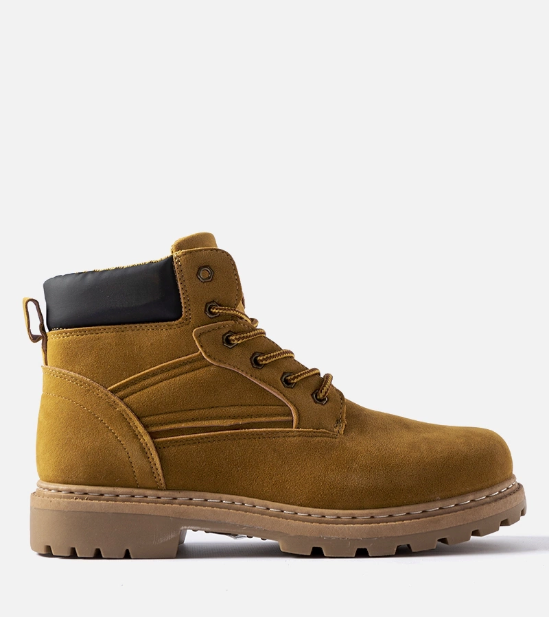 Brązowe męskie klasyczne trapery