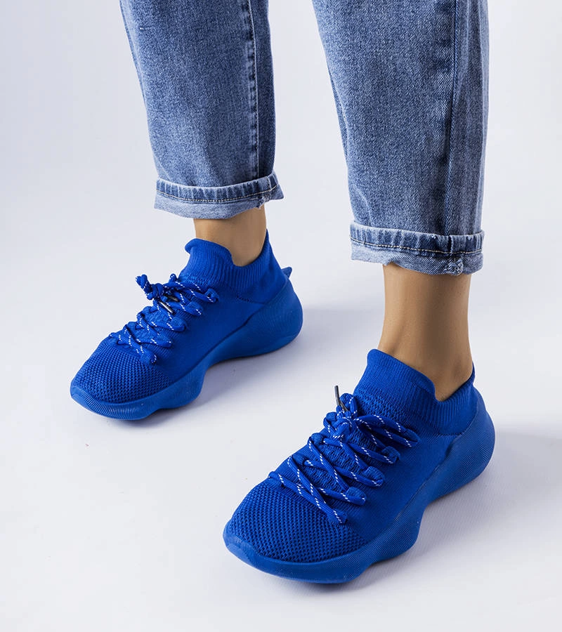 Niebieskie skarpetkowe sneakersy