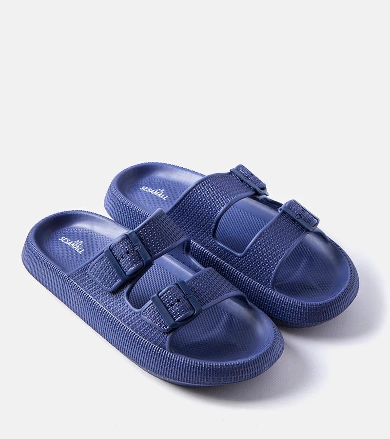 Granatowe męskie gumowe klapki