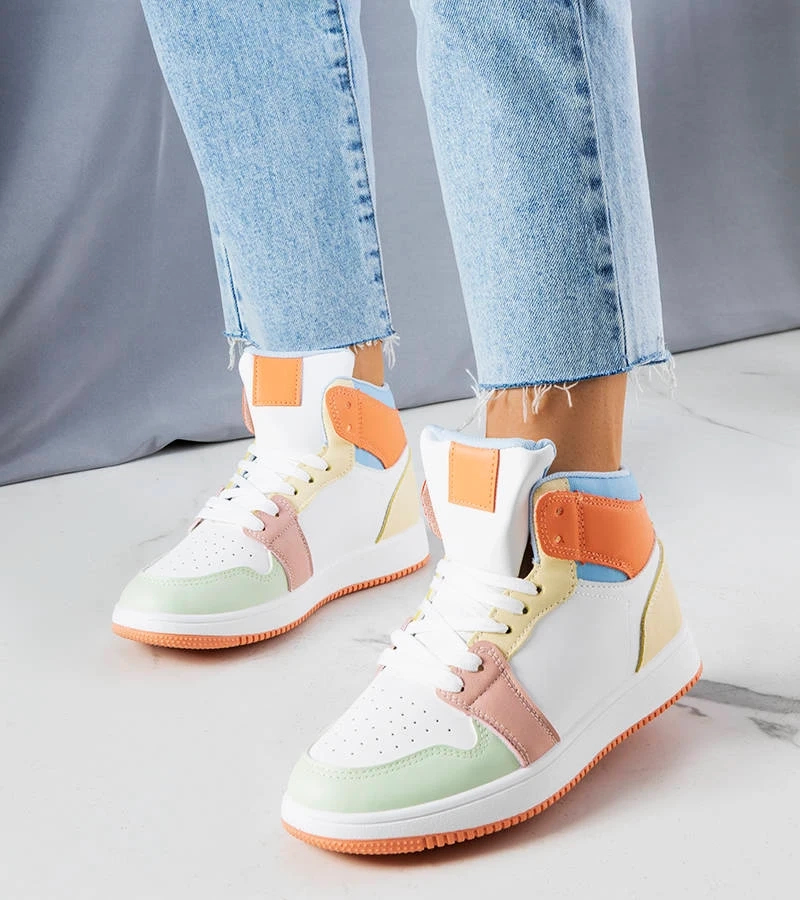 Pomarańczowe sneakersy za kostkę