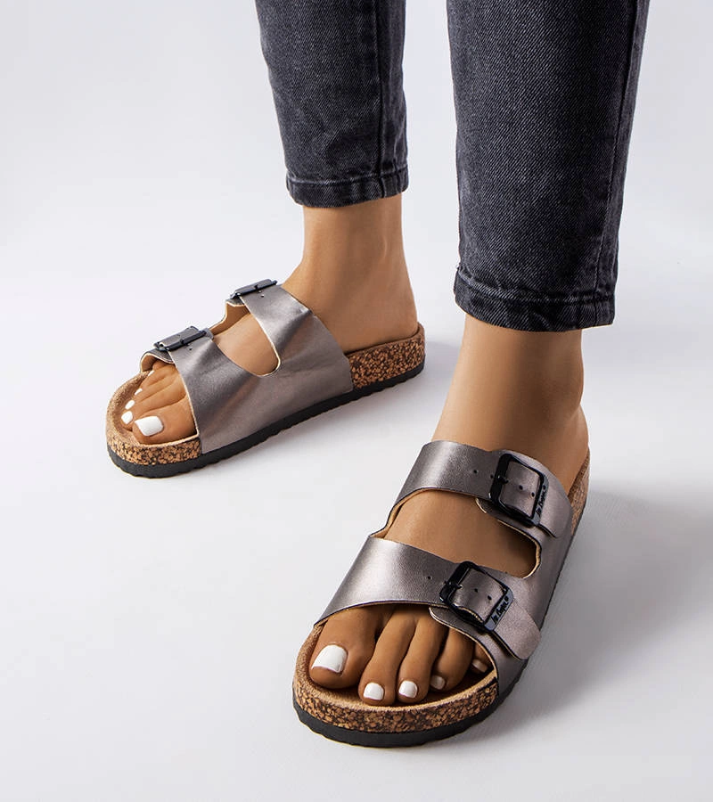 Szare klapki Lee Cooper LCW-22-35-1153L