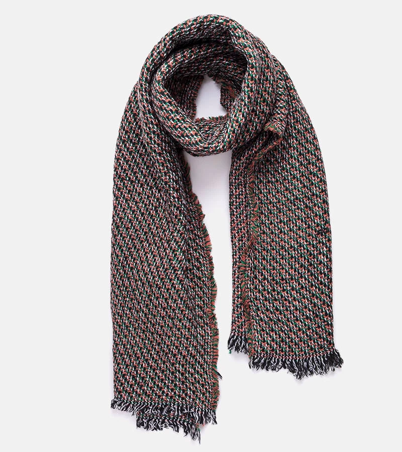 Zielonopomarańczowy szalik