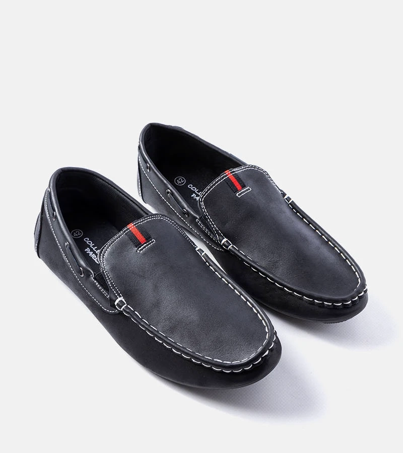 Czarne męskie mokasyny