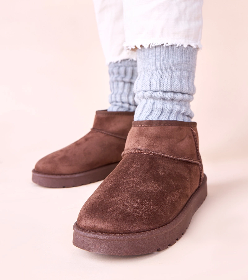 Hers Czekoladowe śniegowce z futerkiem