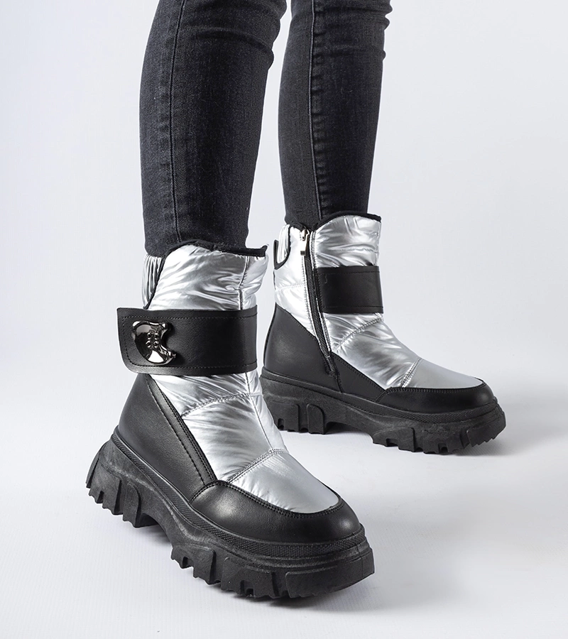 Szare ocieplane śniegowce