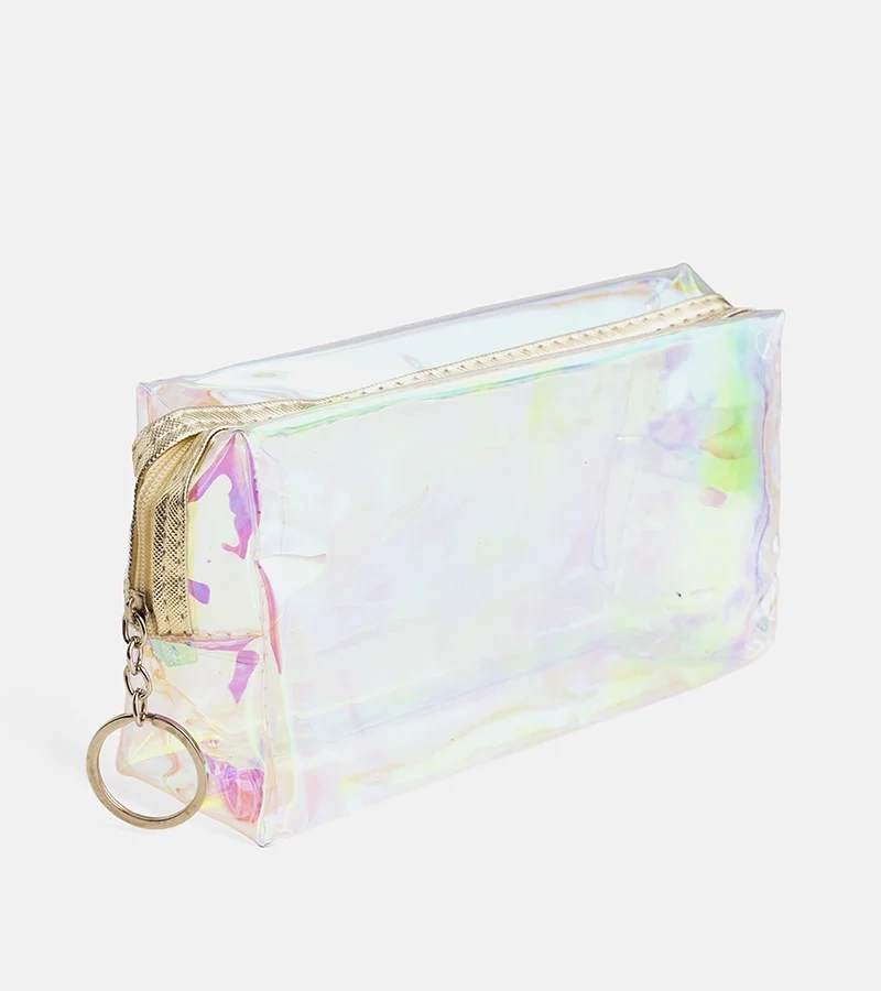 Transparentna kolorowa kosmetyczka