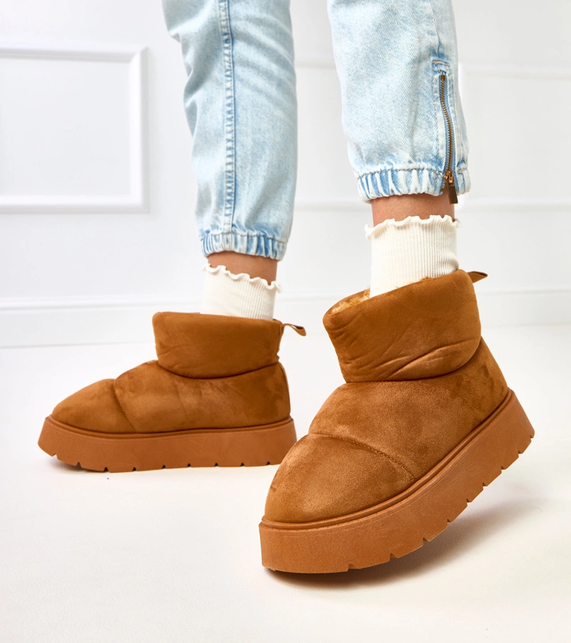 Hers Brązowe ocieplane śniegowce