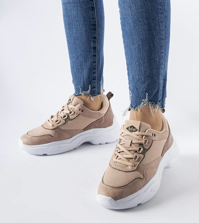 Sportowe pudrowe sneakersy Lee Cooper