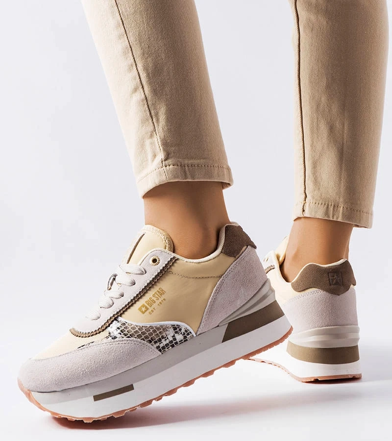 Big Star LL274364 beżowe buty sportowe