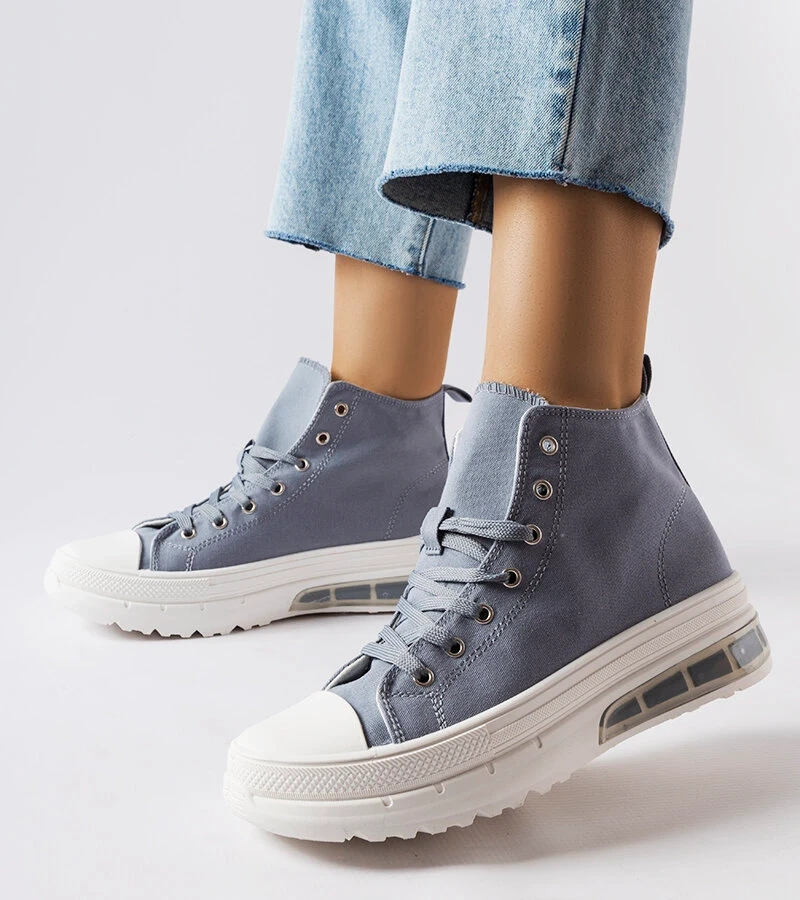 Szare trampki za kostkę