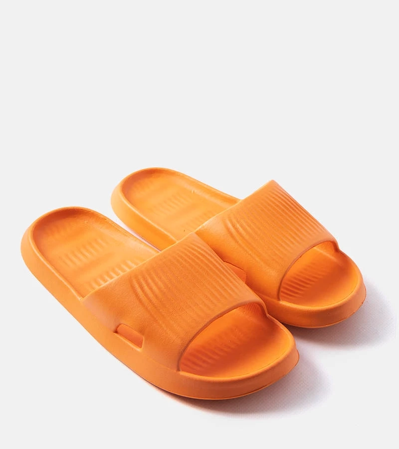 Pomarańczowe sportowe klapki