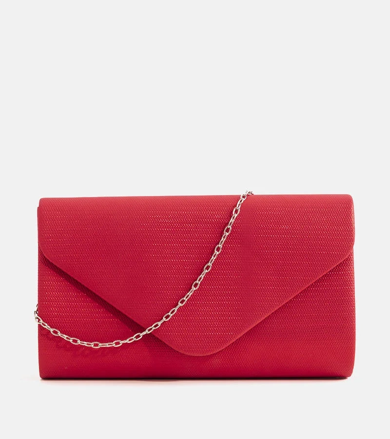 Czerwona elegancka kopertówka