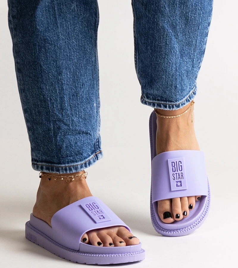 Fioletowe klapki Big Star LL274426