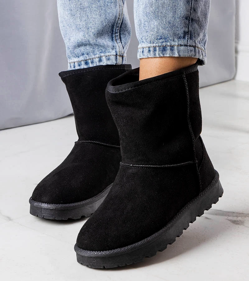 Czarne śniegowce ocieplane