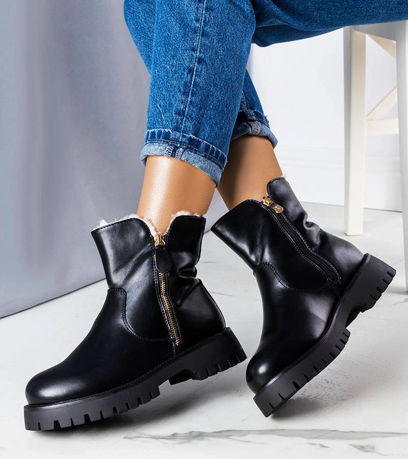 Ocieplane botki z futerkiem