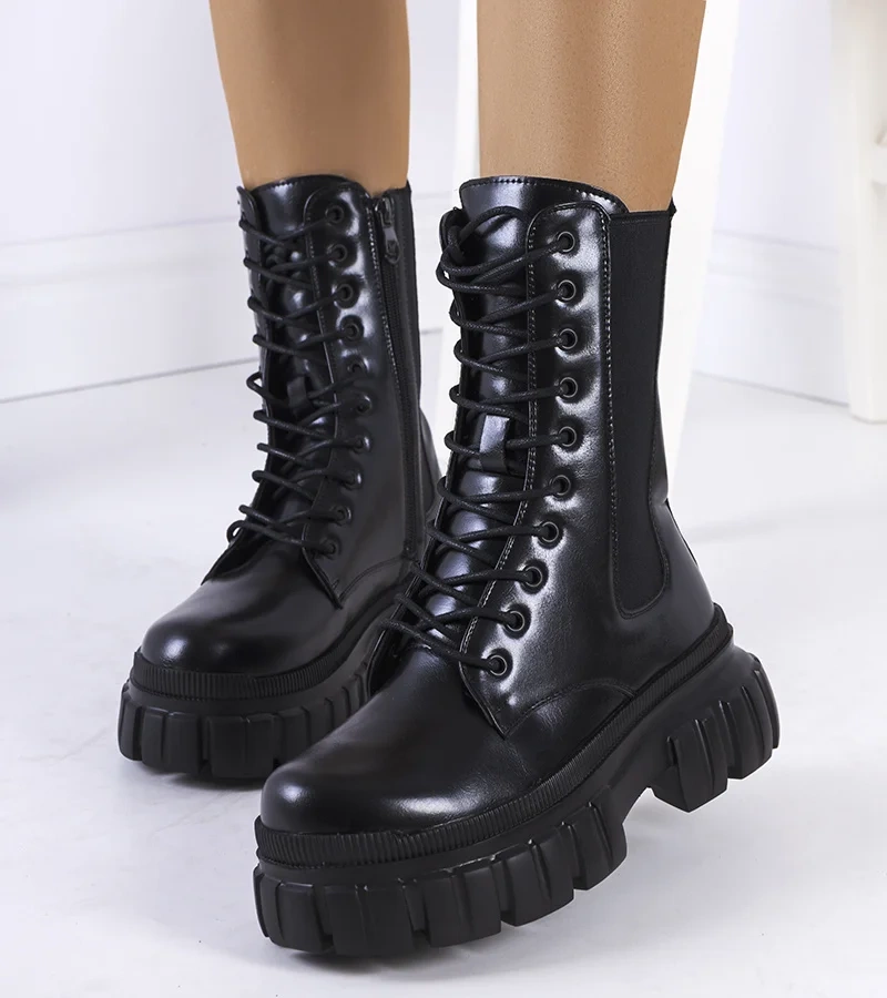 Czarne wysokie glany