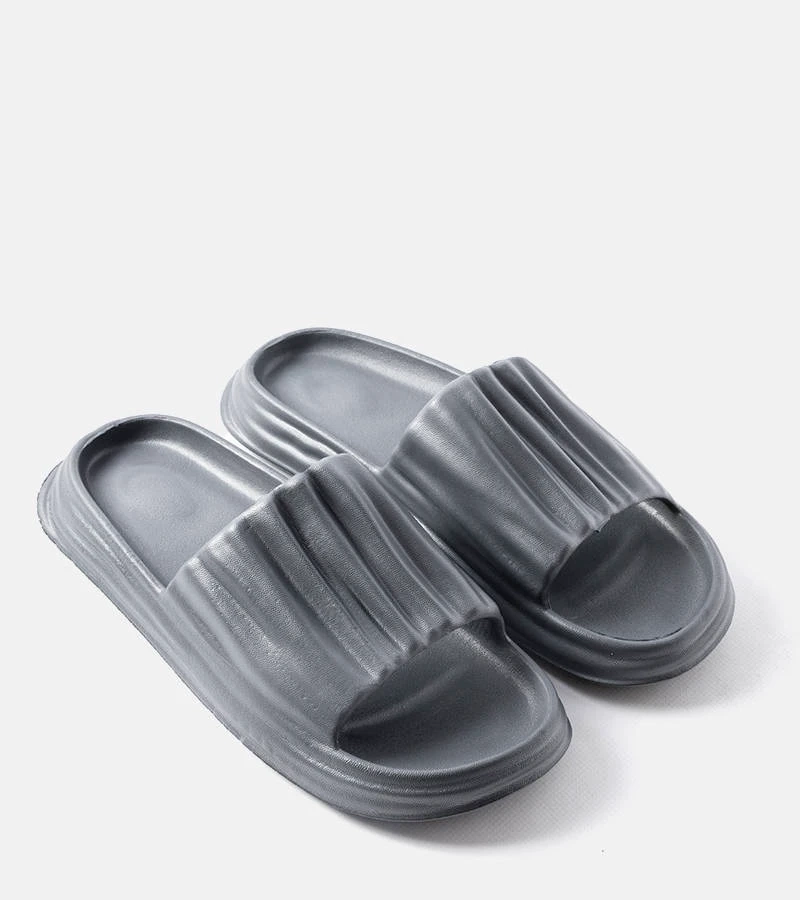 Szare męskie klapki