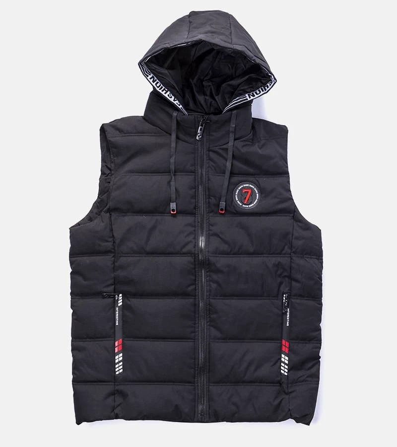 Czarna pikowana kamizelka