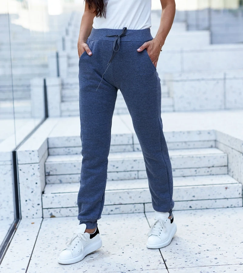 Szare damskie spodnie dresowe