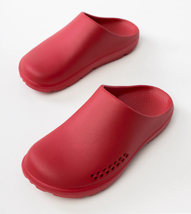 Hers Czerwone klapki męskie zabudowane