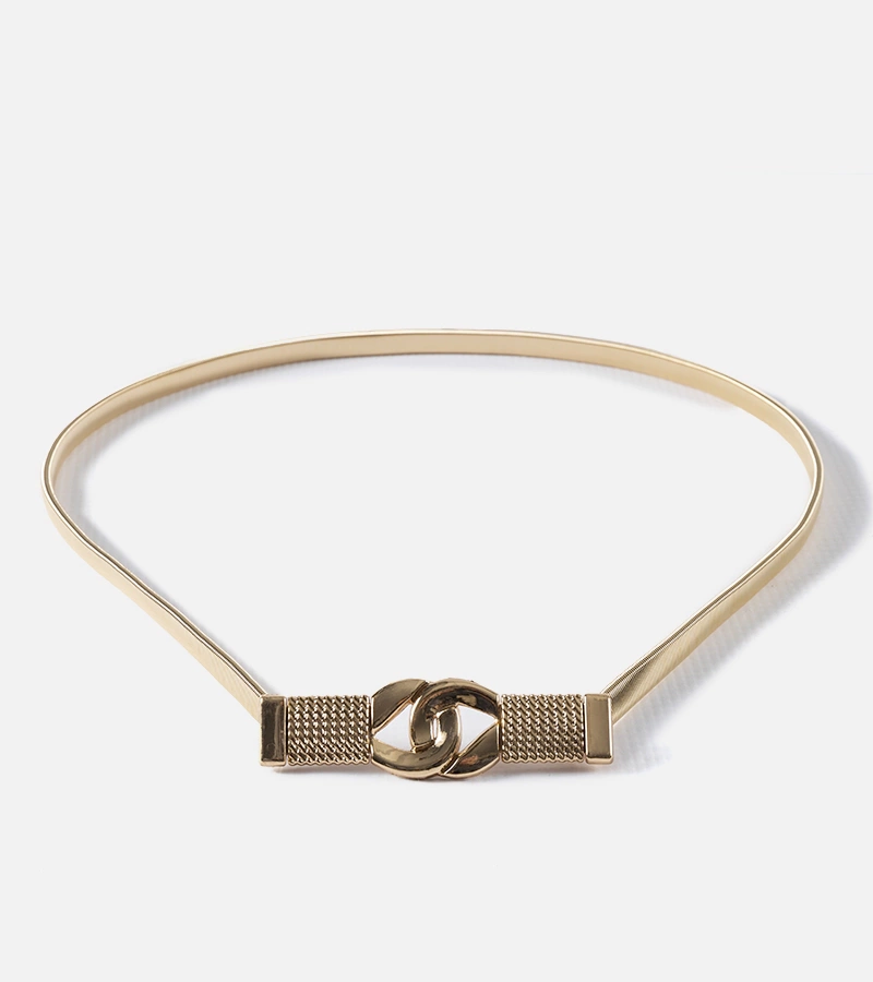 Złoty elastyczny cienki pasek