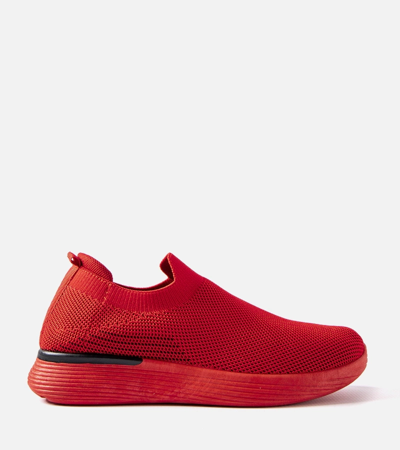 Czerwone męskie buty slip on