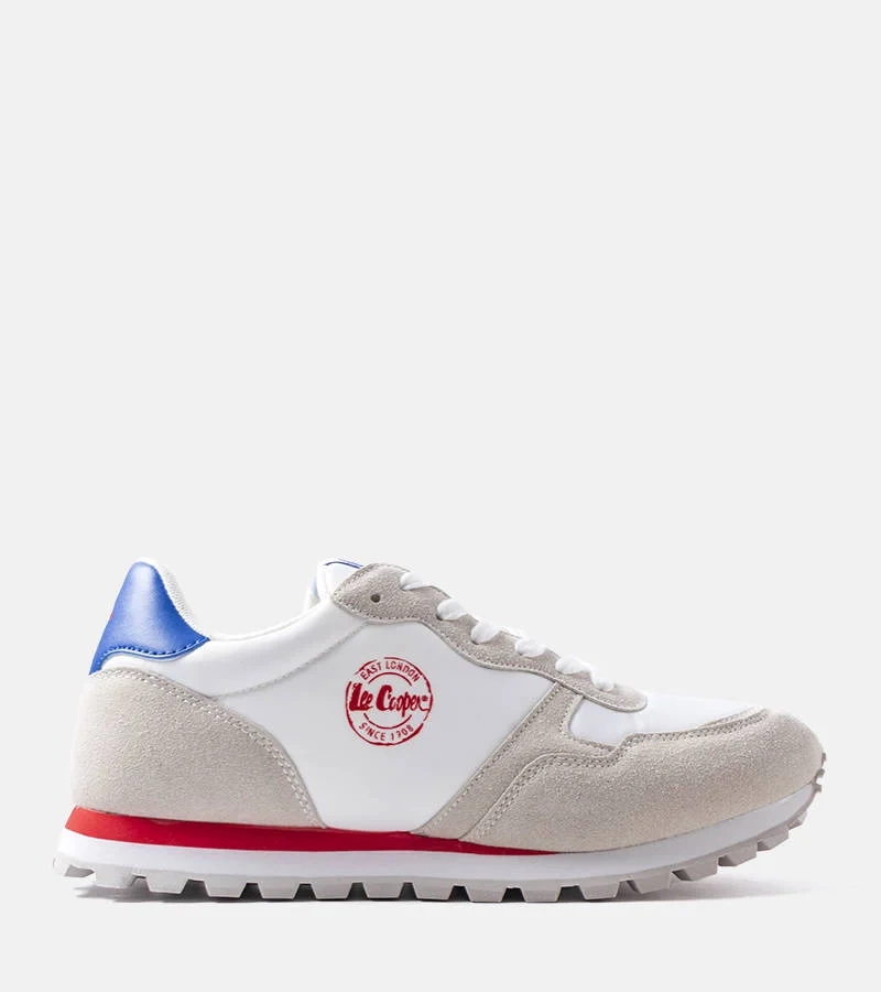 Białe sneakersy Lee Cooper LCW-22-31-0848L