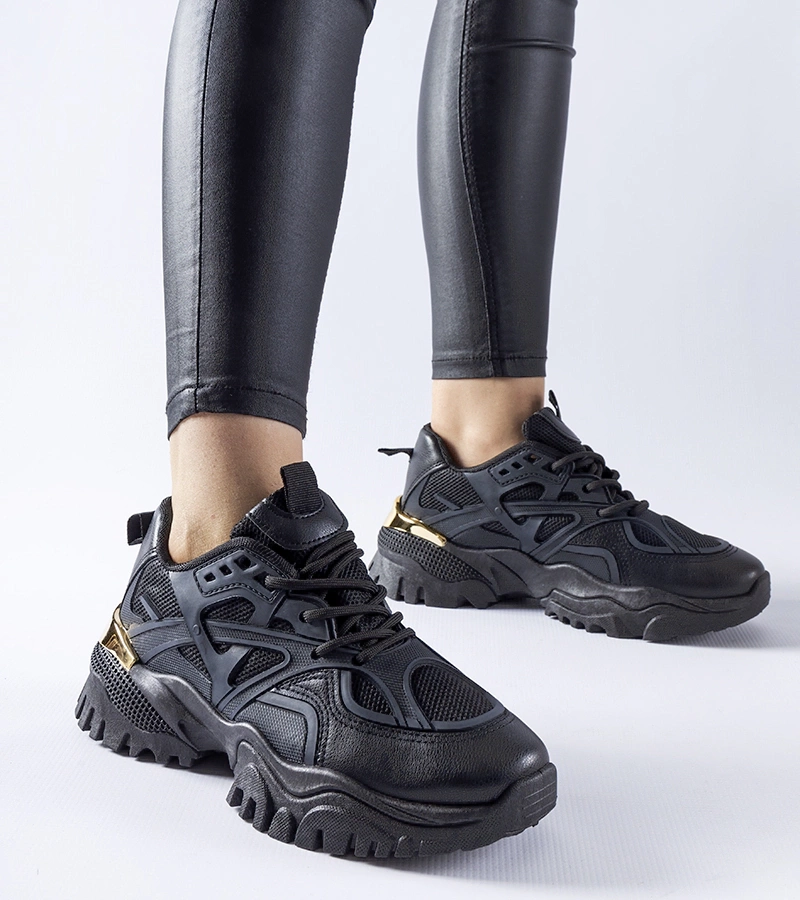 Czarne sportowe sneakersy