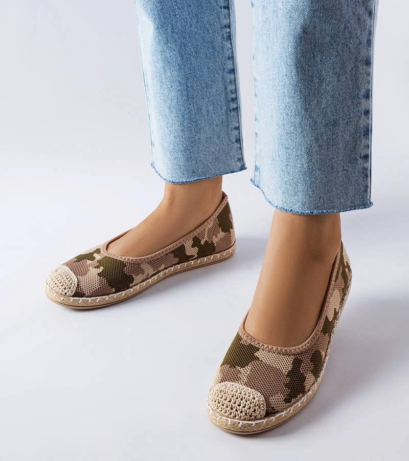 Zielone wsuwane espadryle