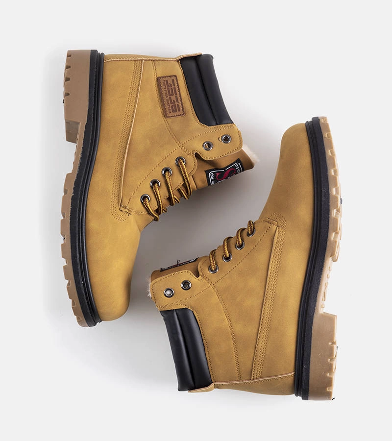 Brązowe wiązane trapery uniseks