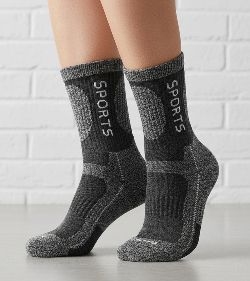 Ciemnoszare męskie ciepłe skarpetki Nerput