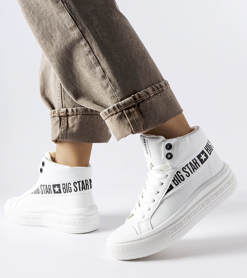 Białe ocieplane trampki Big Star MM274009