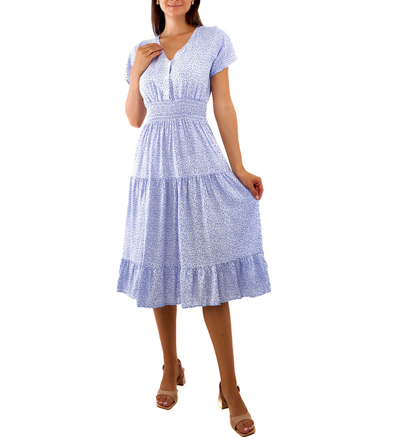 Hers Fioletowa sukienka w kwiaty