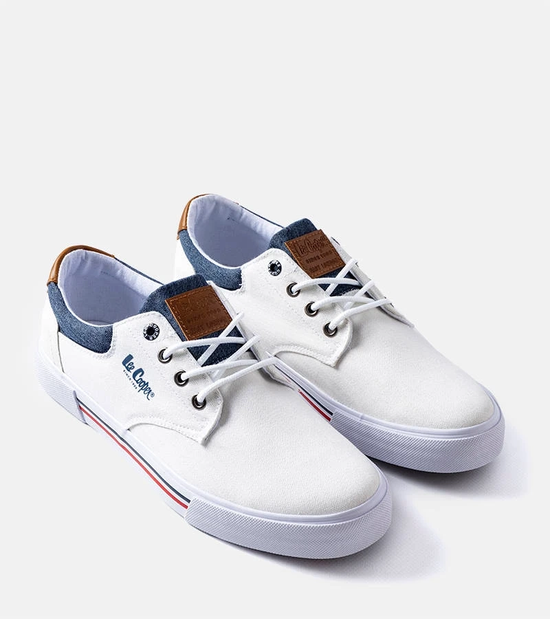 Białe tenisówki męskie Lee Cooper LCW-23-31-1837M