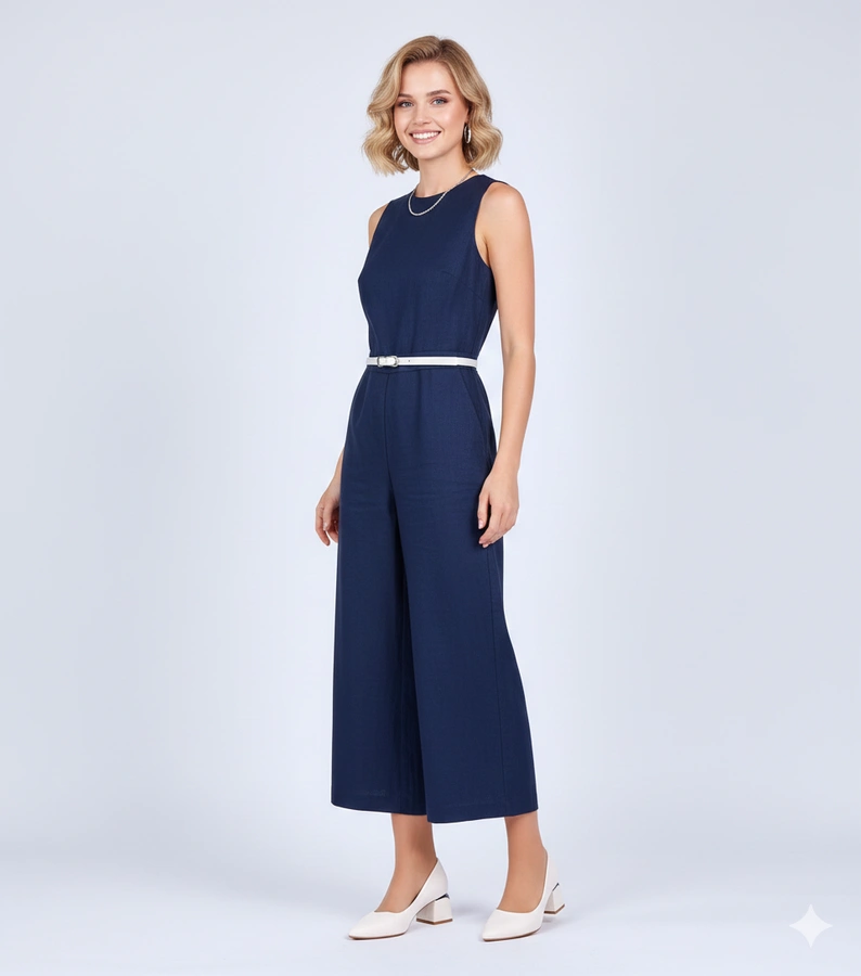 Hers Białe czółenka na niskim słupku ze srebrnym akcentem