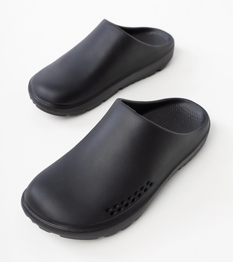 Hers Czarne klapki męskie zabudowane