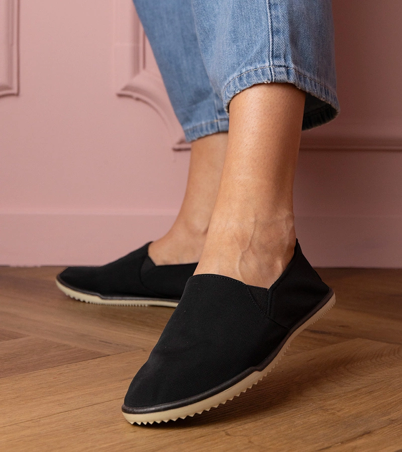 Hers Czarne damskie wsuwane tenisówki