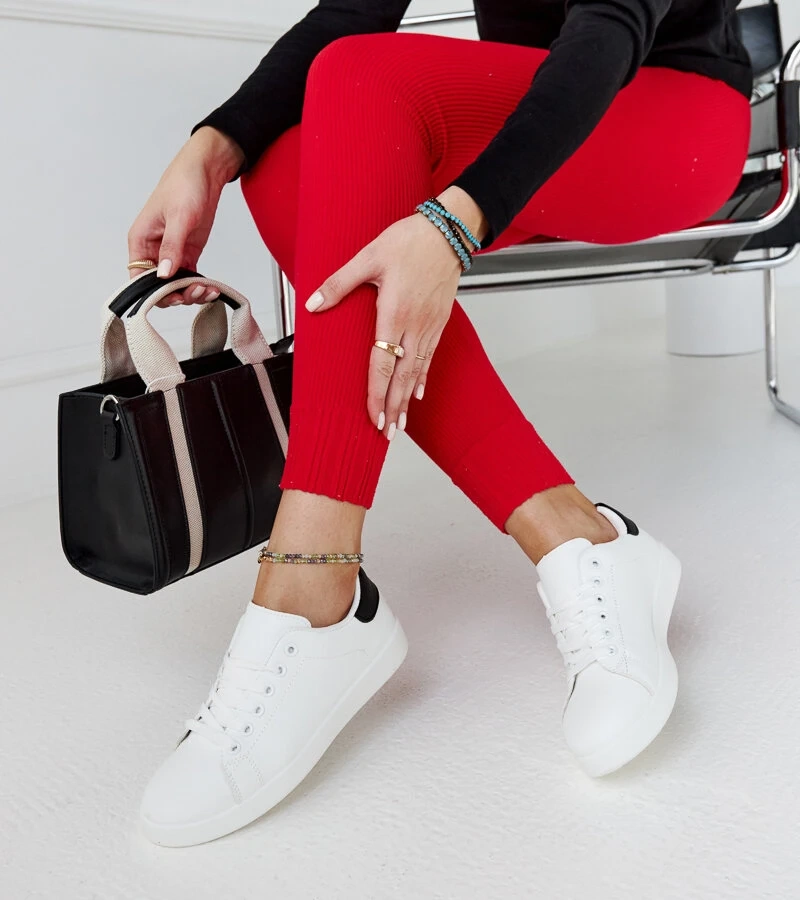 Białe trampki na platformie Birikti