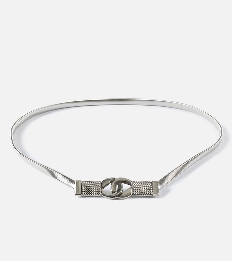 Srebrny elastyczny cienki pasek