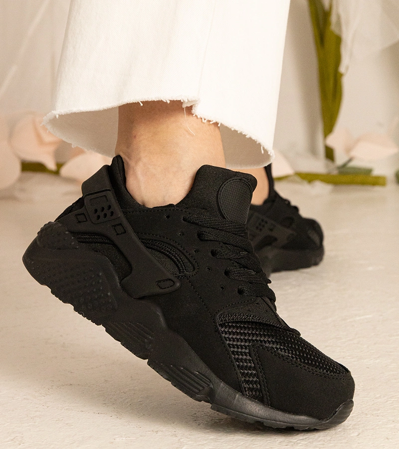 Hers Czarne sneakersy damskie sportowe