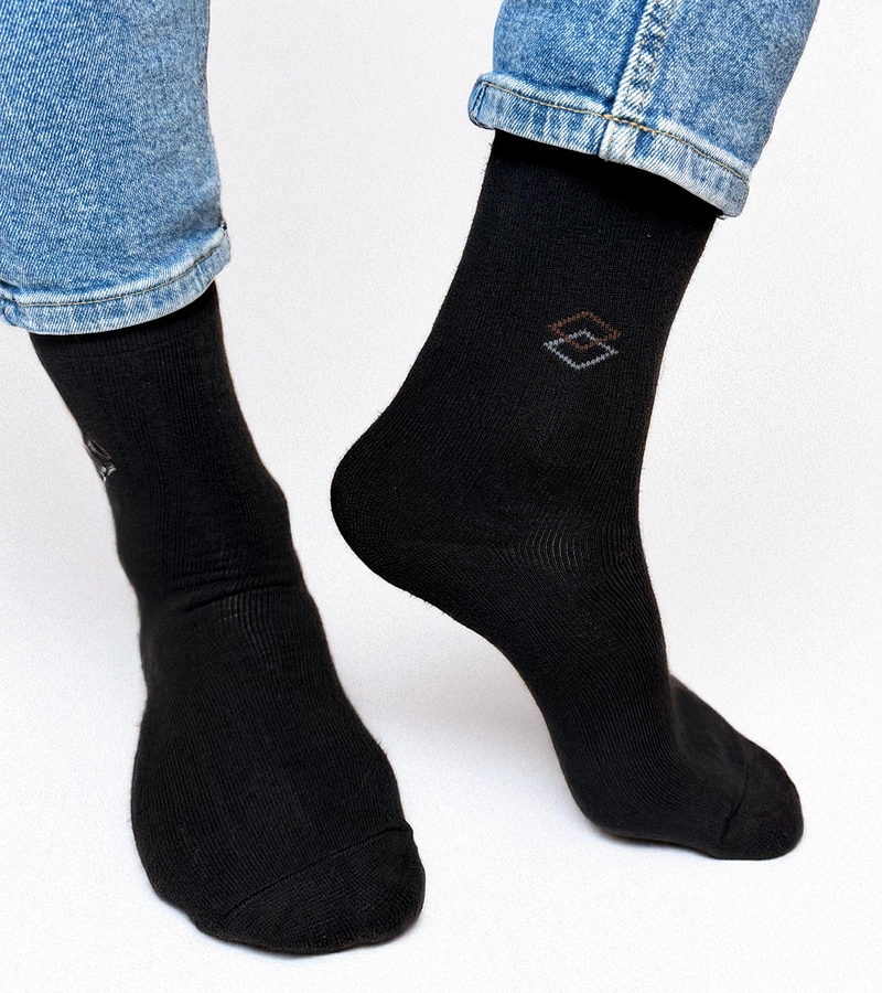 Czarne męskie ciepłe skarpetki Narus