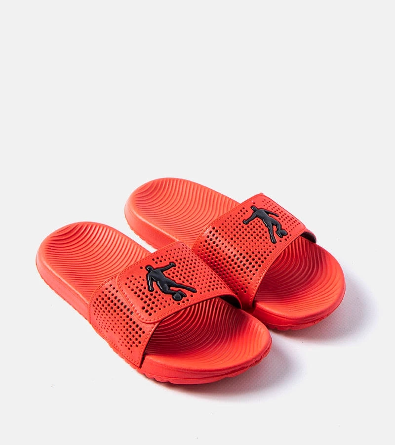 Czerwone gumowe klapki dziecięce