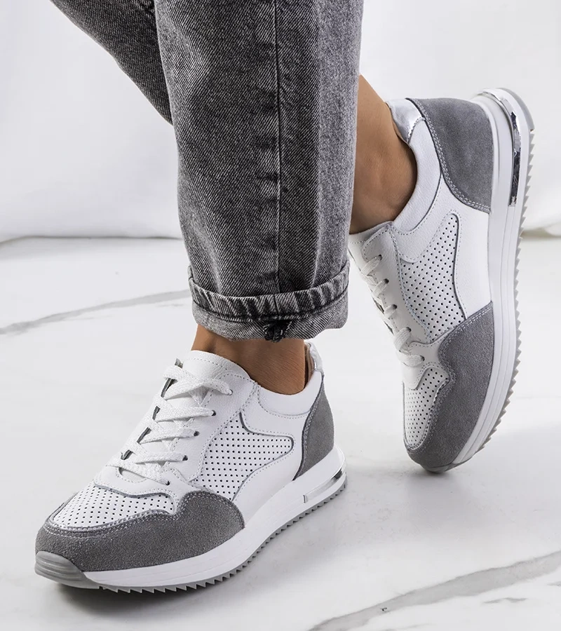 Skórzane sneakersy damskie