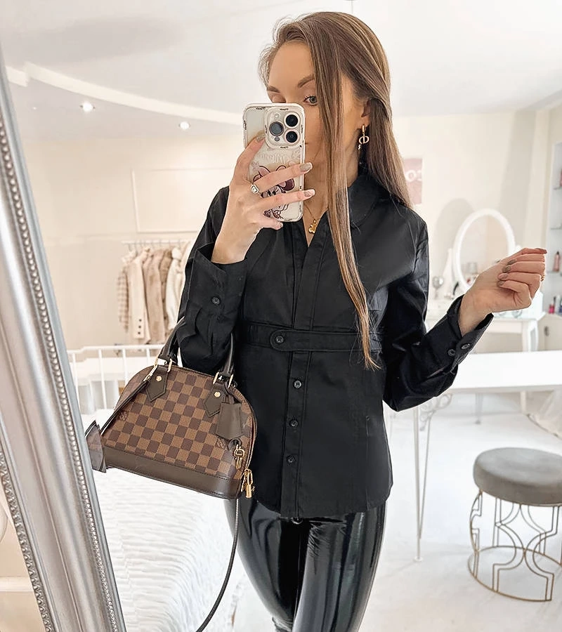 Czarna koszula damska